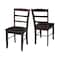 International Concepts Set of 2 Madrid Ladderback Chairs, Rich Mocha C15-2P - alternate 9